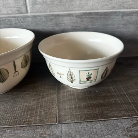 Vintage Pfaltzgraff Naturewood nesting bowl 9.5X5” / 8X4” / 6.75X3.5” set of 3